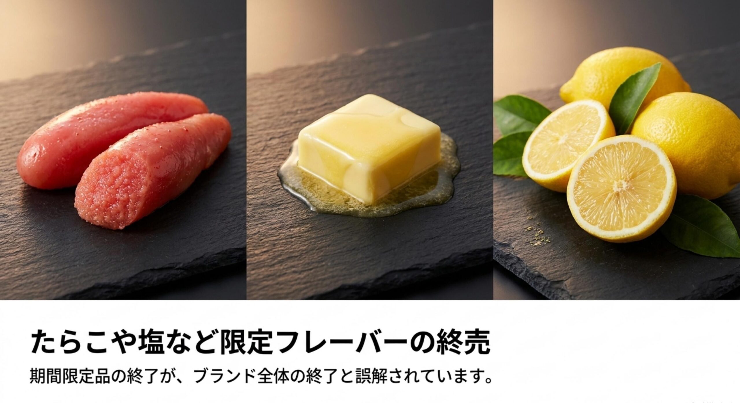 たらこや塩など限定フレーバーの終売